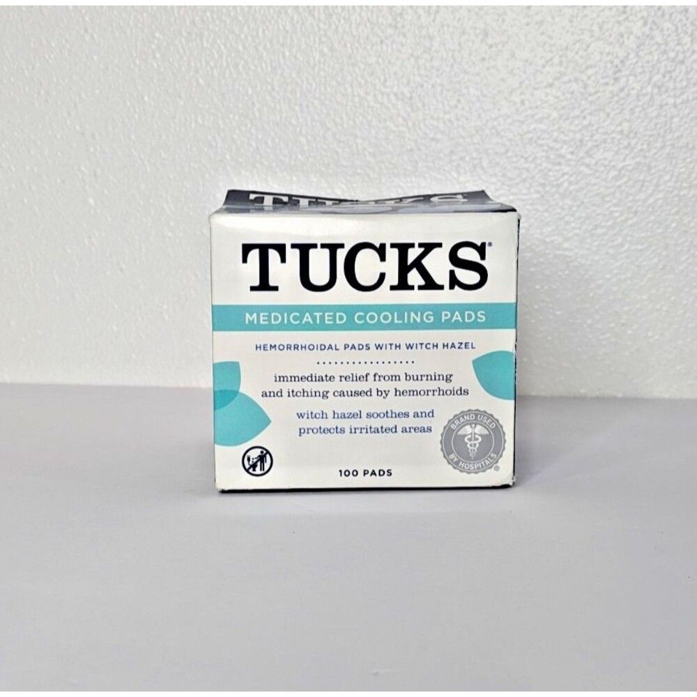 TUCKS Medicated Cooling Pads – Pads with Witch Hazel, 100 Count (Pack Of 1)
